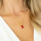 Silver pendant "Crystal Drop (Light Siam)" with Preciosa™ crystals